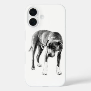 Urban Ink Dog - Pitbull Mix Gaze iPhone 16 Hoesje