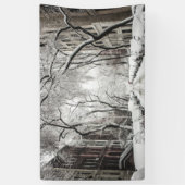 Urban-kerstsneeuw in Brooklyn NY Spandoek (Verticaal)