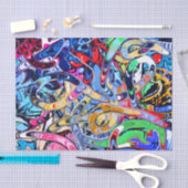 Urban kleurrijke abstracte spin art tissuepapier (Craft)