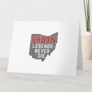 Urban Legends Never Die State of Ohio Verdrietig Kaart