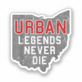Urban Legends Never Die State of Ohio Verdrietig Sticker (Voorkant)