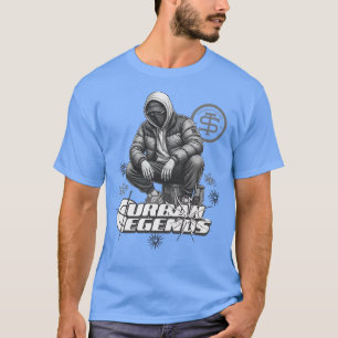 Urban Legends Streetwear – Figuur Met Kap Over Het T-shirt