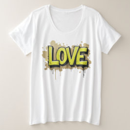 Urban Love Bloom Grote Maat T-shirt