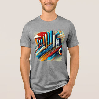 Urban Matrix – Abstract T-shirt met digitale graff