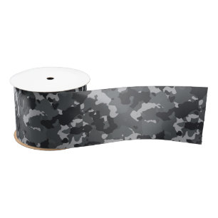 Urban Military Camouflage Camo Zwart Grijs Lint