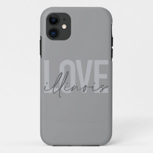 Urban, modern, eenvoudig, cool design Love Illinoi iPhone 11 Hoesje