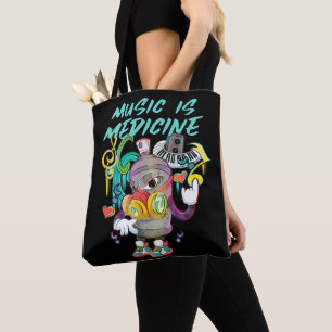 Urban Music is Medicine Graffiti Draagtas