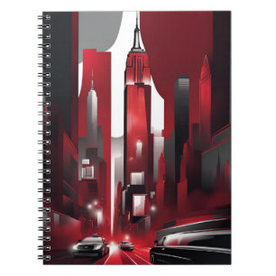Urban Noir Notitieboek – Modern stadsbeeld in vet