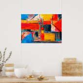 Urban Pulse Abstracte kunst Poster (Keuken)