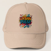 Urban Pulse – Vibrant Street Art T-shirt Trucker Pet (Voorkant)