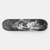 Urban Rebel Schwarz-Weiß Skateboarder Skateboard (Horizontaal)