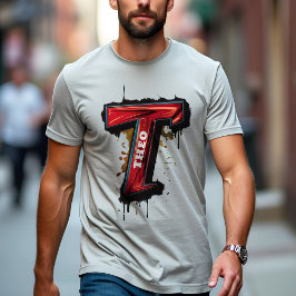 Urban Rebellion:  gedurfde "T" graffiti T-shirt
