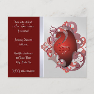 Urban Red Fantasy Dragon Afstuderen Kaart