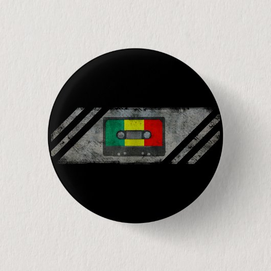 Urban reggae cassette ronde button 3,2 cm (Voorkant)