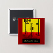 URBAN RENEWAL VIERKANTE BUTTON 5,1 CM (Voorkant /achterkant)
