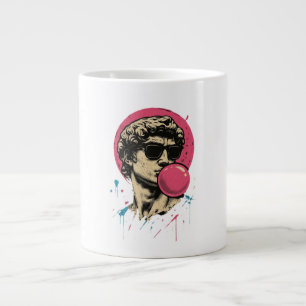 Urban Retro David — Bubblegum Pop Standbeeld Extra Grote Beker