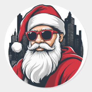 Urban Santa 3 Ronde Sticker