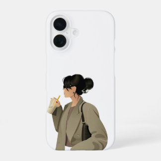 Urban Sip – geïllustreerde dunne iPhone-hoes iPhone 16 Hoesje