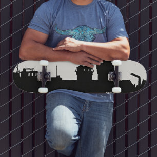Urban Skateboard - Bold Zwart & Wit Kunst