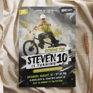 Urban Sketch BMX Verjaardagsfeestje - Extreme Pret Kaart