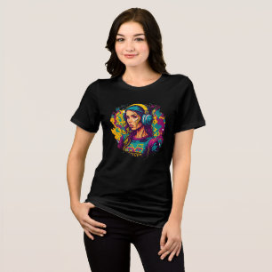 Urban Soundwave Girl – Retro Graffiti T-shirt