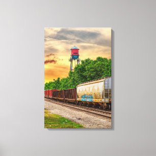 Urban Steam Punk Sunset Canvas Afdruk