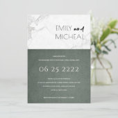 URBAN STONE GRAY MARBLE ENGAGEMENT INVITATION (Debout devant)