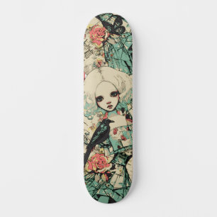 Urban Street Art Geïnspireerd Gothic Girly Girl Skateboard