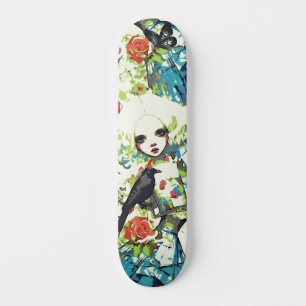 Urban Street Art Geïnspireerd Gothic Girly Girl Skateboard