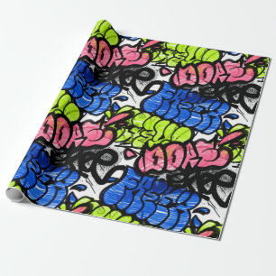 Urban Street Art Graffiti Pattern Wrapping Paper Cadeaupapier