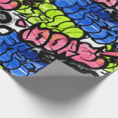 Urban Street Art Graffiti Pattern Wrapping Paper Cadeaupapier (Hoek)