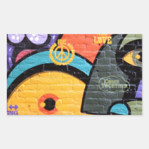 Urban Street Art-Graffiti Rechthoekige Sticker