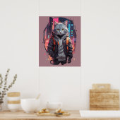 Urban Street Cat Design Poster (Keuken)