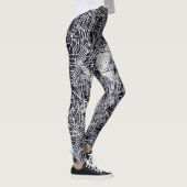 Urban Street Style Circuit Board Grunge Pattern Leggings (Rechts)