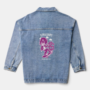 Urban Streetart - Kat op Ski Board Denim Jacket