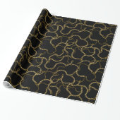 Urban Streetstyle Gold Chains Pattern Cadeaupapier (Uitgerold)