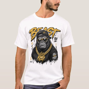 Urban Streetwear Koning Gorilla Grafisch T-shirt