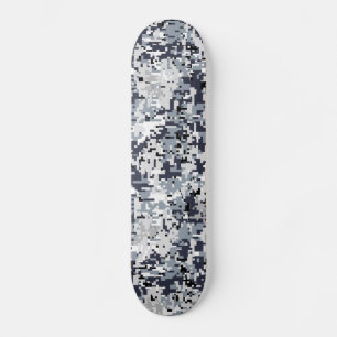 Urban Style Gray Digital Camouflage Skateboard