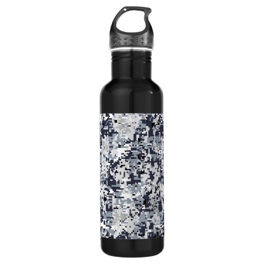 Urban Style Gray Digital Camouflage Waterfles (Voorkant)