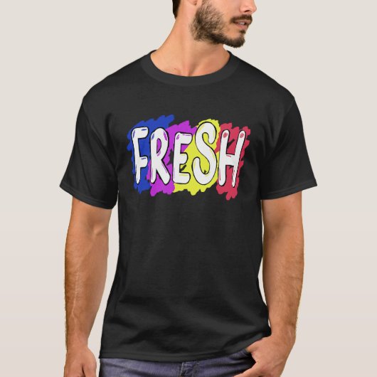 Urban Style Rap R&B  Retro Fresh Graffiti T-shirt (Voorkant)