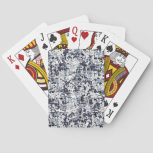 Urban Style Silver Digital Camouflage Pokerkaarten