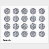 Urban Style Silver Digital Camouflage Ronde Sticker (Vel)