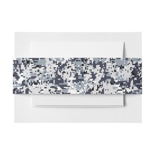 Urban Style Silver Digital Camouflage Uitnodigingen Wikkel (Voorkant Voorbeeld)