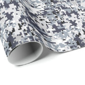 Urban Style Silver Gray Digital Camouflage Cadeaupapier (Rol Hoek)