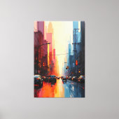 Urban Sunset Reflections Canvas Afdruk (Voorkant)