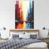 Urban Sunset Reflections Canvas Afdruk (Insitu (Slaapkamer))
