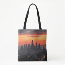 Urban Sunset Skyline All - Over - Print Canvas tas