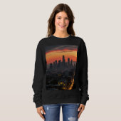 Urban Sunset Skyline T-shirt voor dames (Voorkant volledig)
