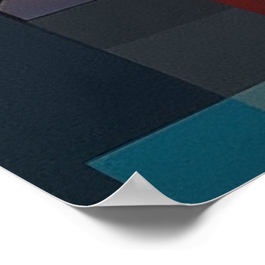 Urban Symphony: Geometric City Rhythm Abstract Poster (Hoek)