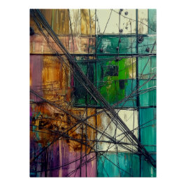 Urban Tension – Abstracte architecturale energie Perfect Poster